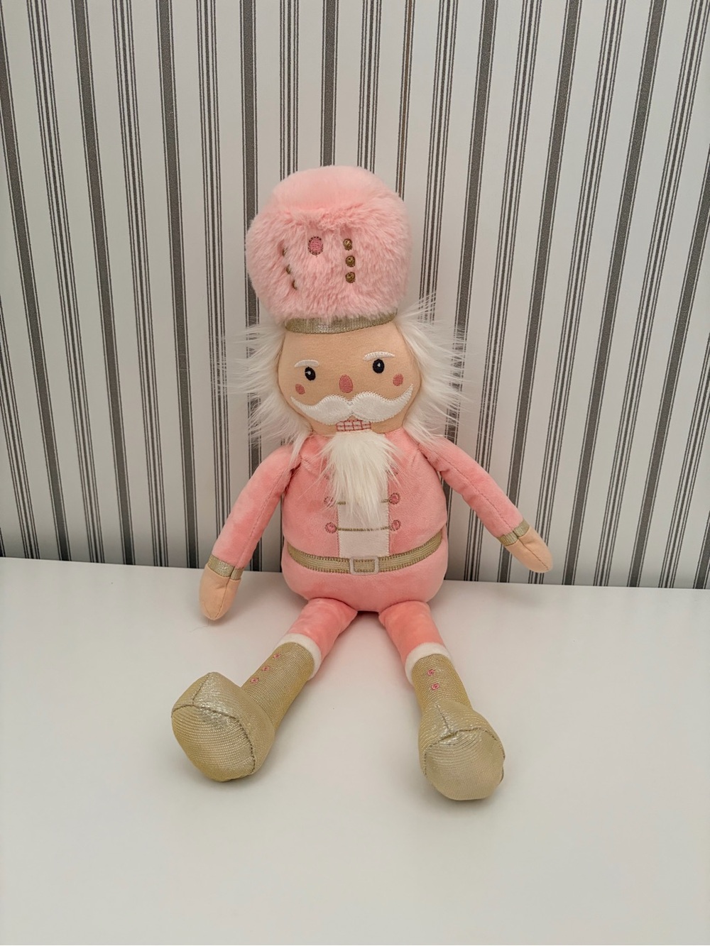Pink Plush Nutcracker Doll Kids Toy